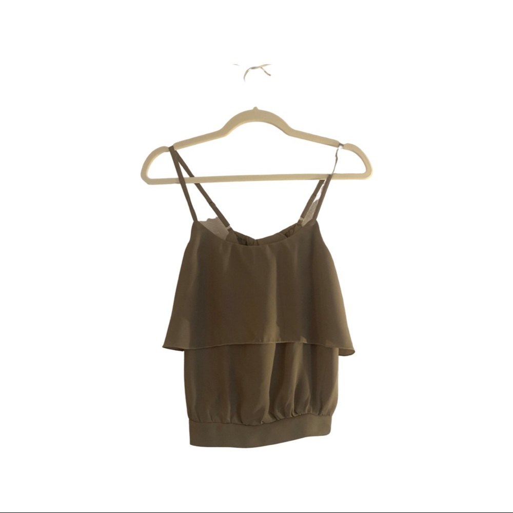 Olive Green Open Back Flowly Tank
